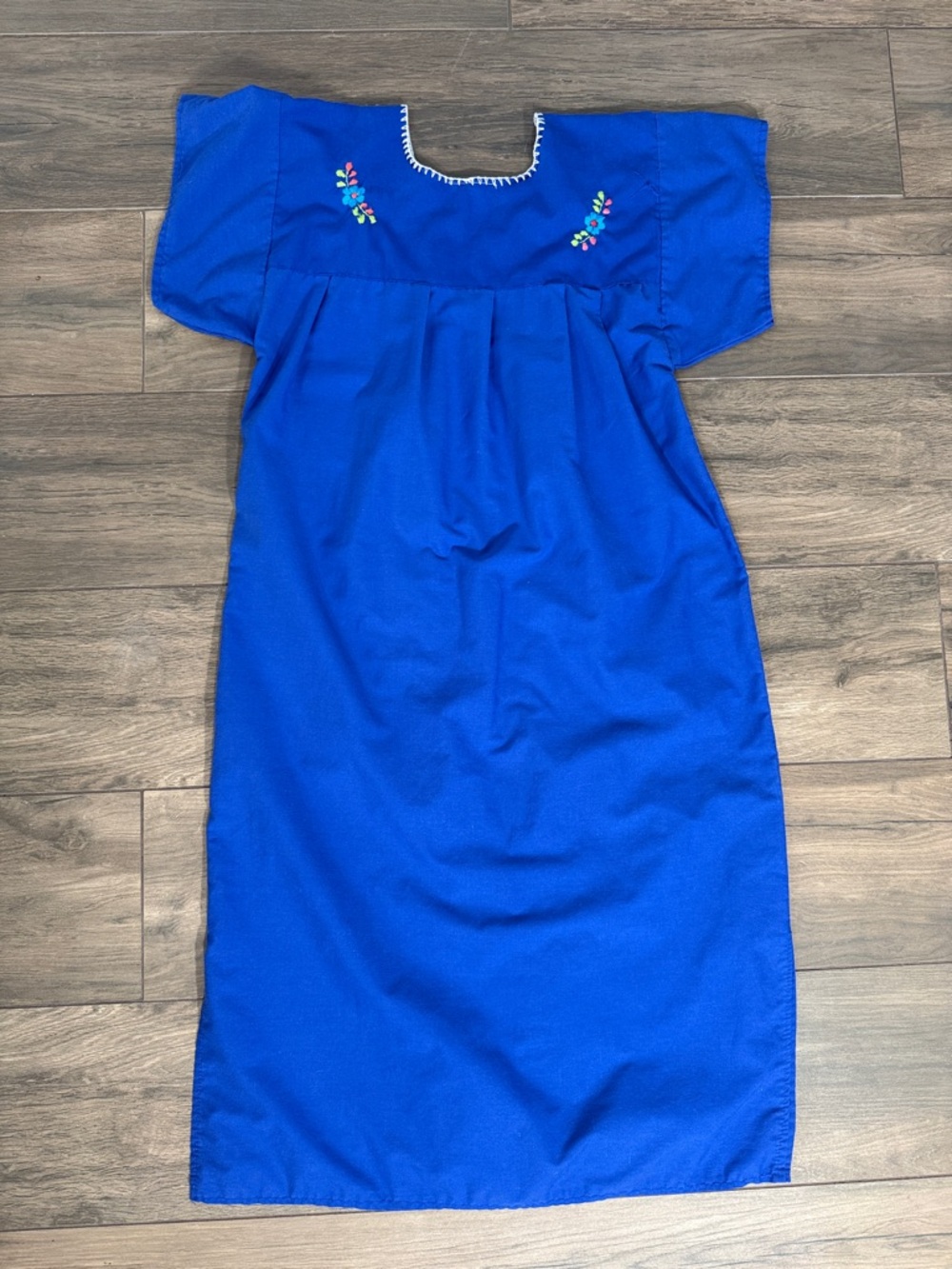 Vintage Women's Floral Embroidered Midi Dress Hippie Boho Style Festival Small - Picture 9 of 15